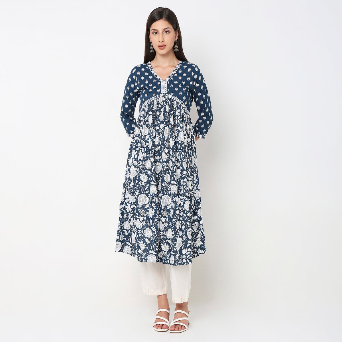 Flare Fit Printed Kurta