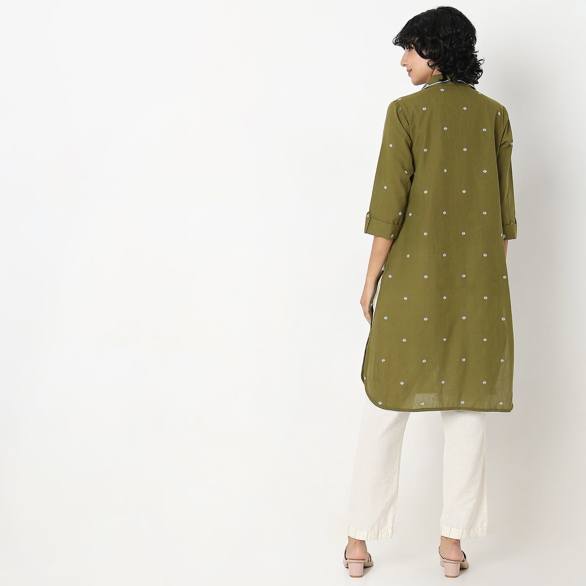 Flare Fit Embroidered Kurta