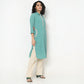 Flare Fit Structured Kurta