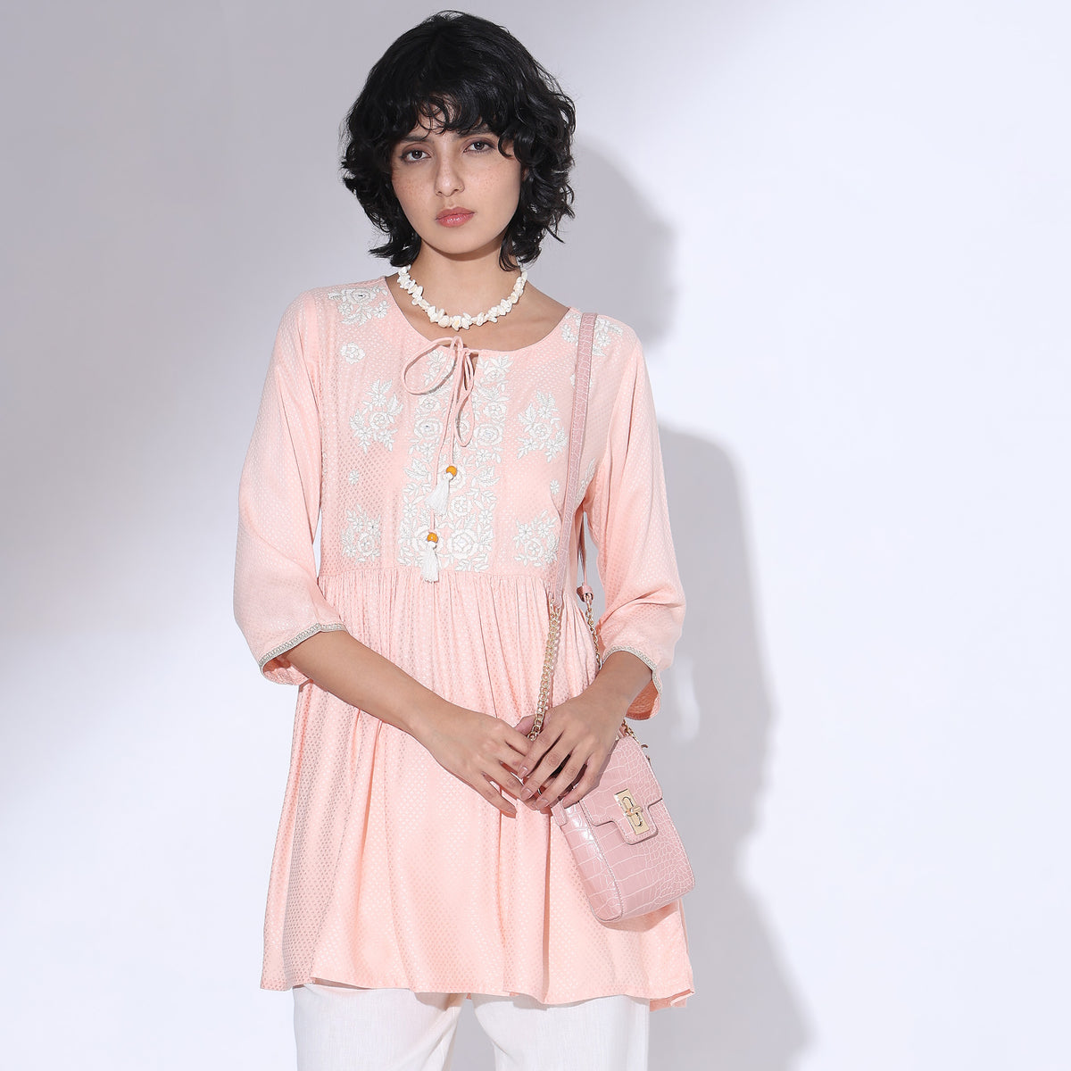 Regular Fit Embroidered Kurta