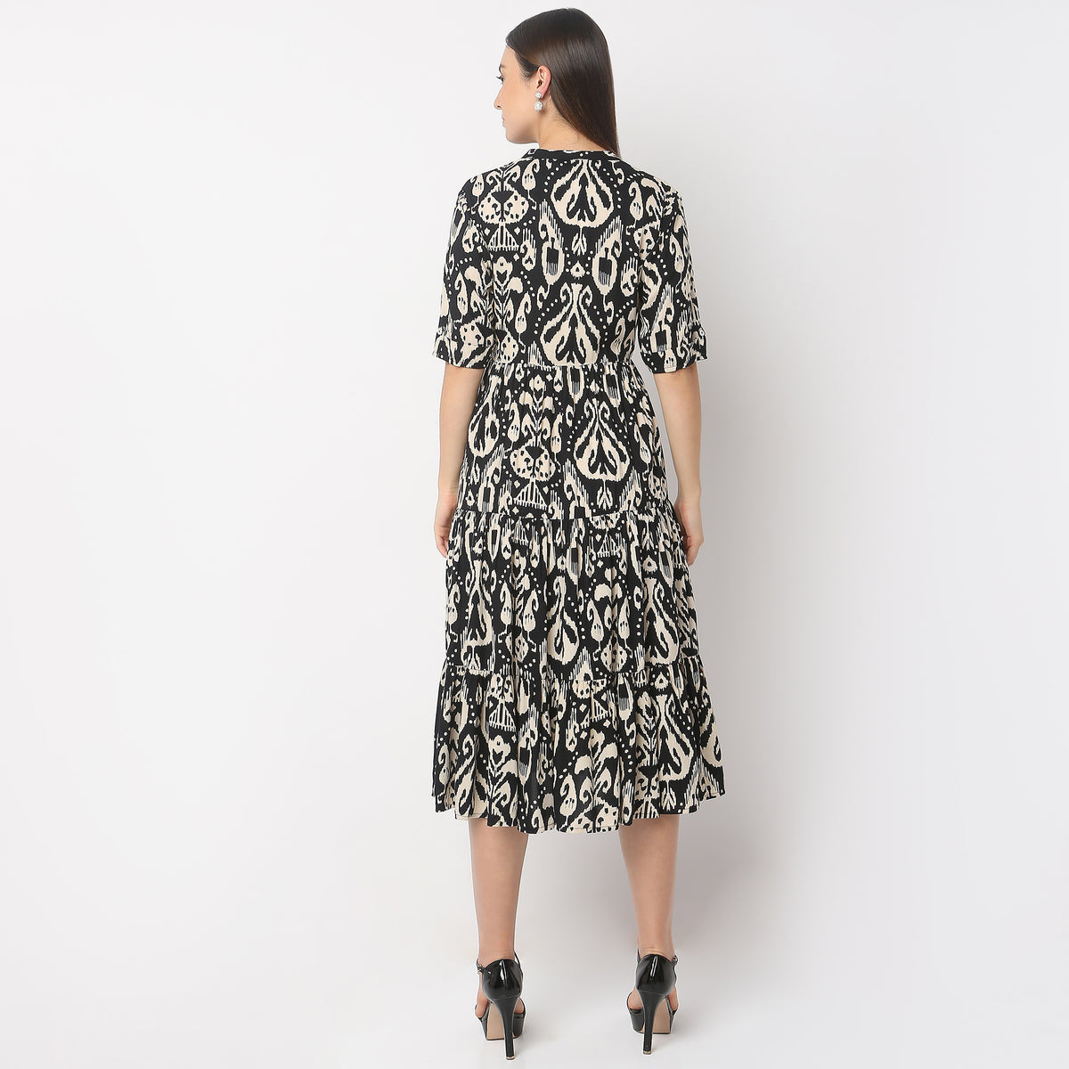 Flare Fit Printed Dress