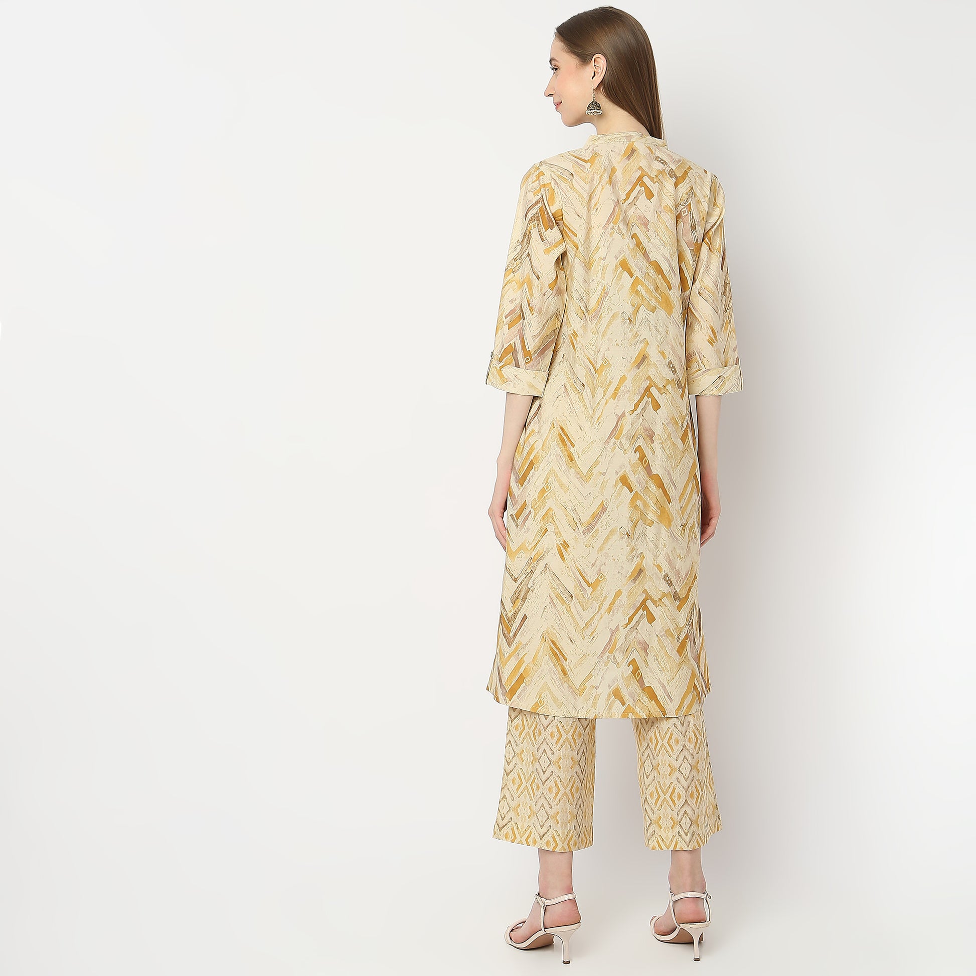 Flare Fit Printed Kurta with Pant Set