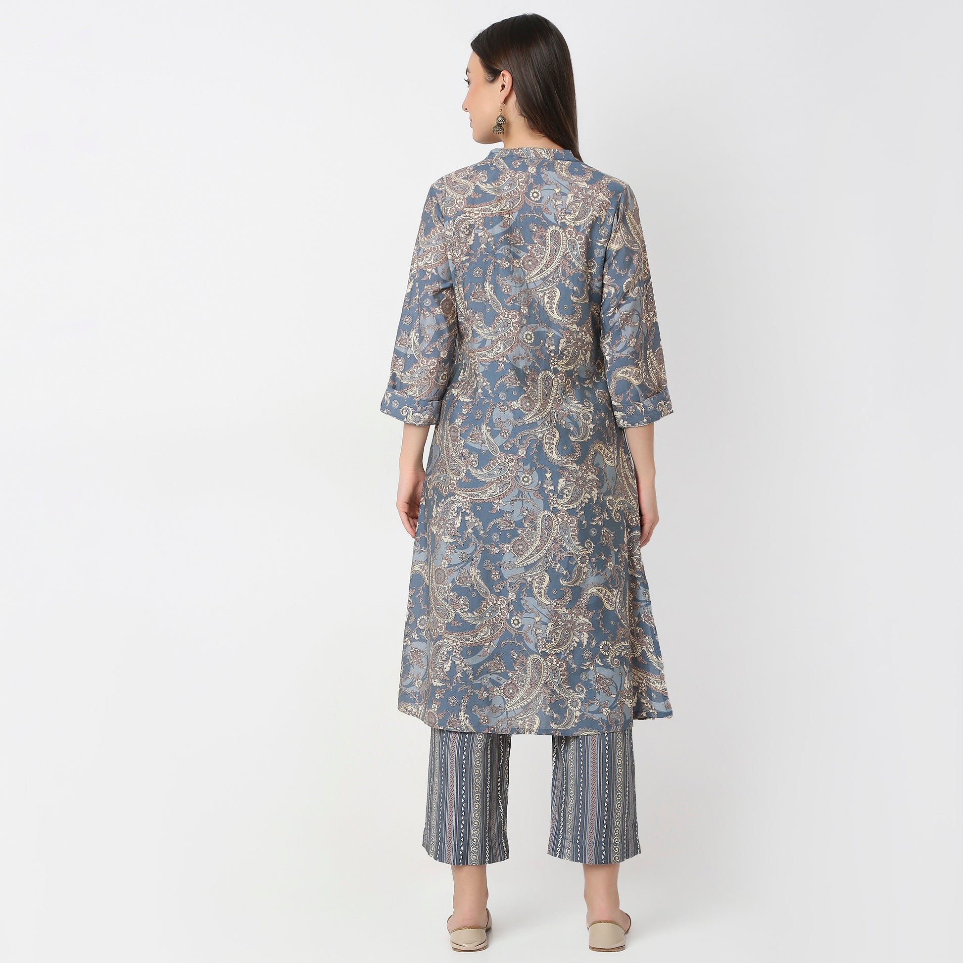 Flare Fit Printed Kurta with Pant Set