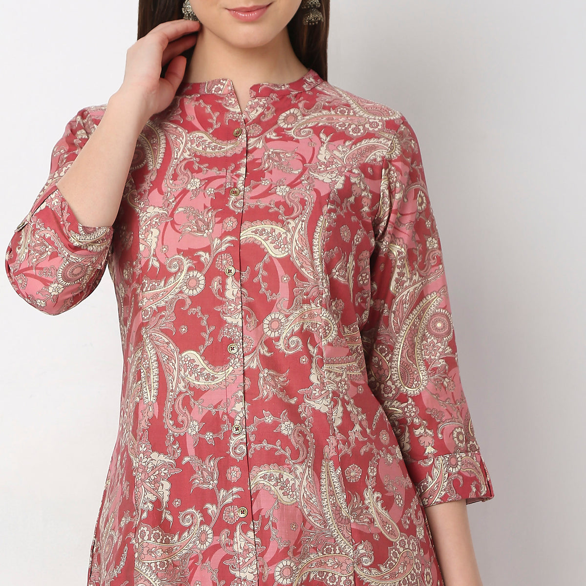 Flare Fit Printed Kurta with Pant Set