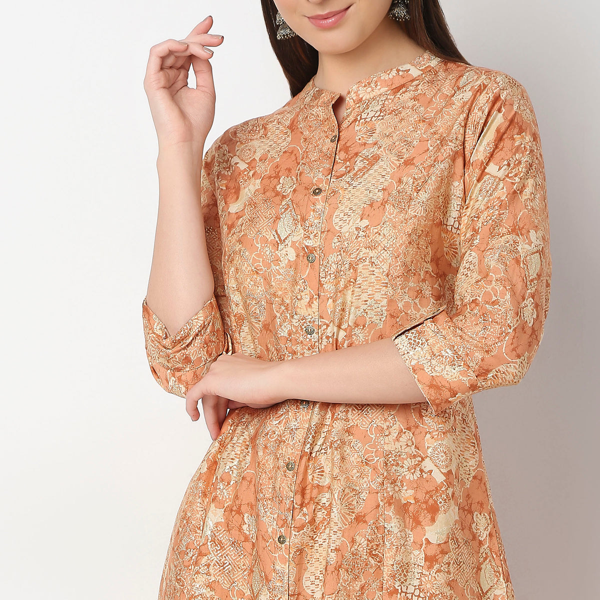 Flare Fit Printed Kurta with Pant Set