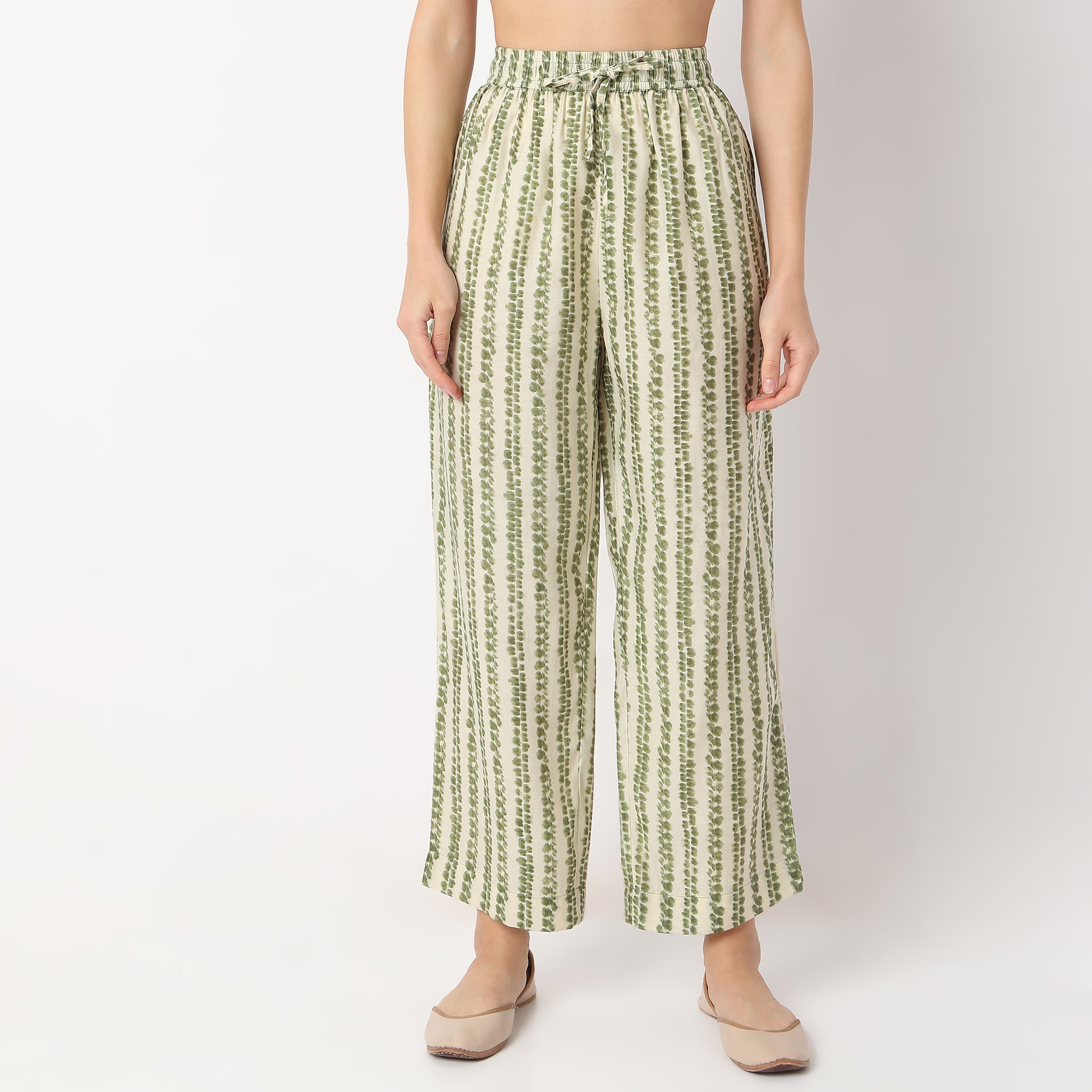 Printed Calf Length Camp Collar A Line Kurta with Pant Set