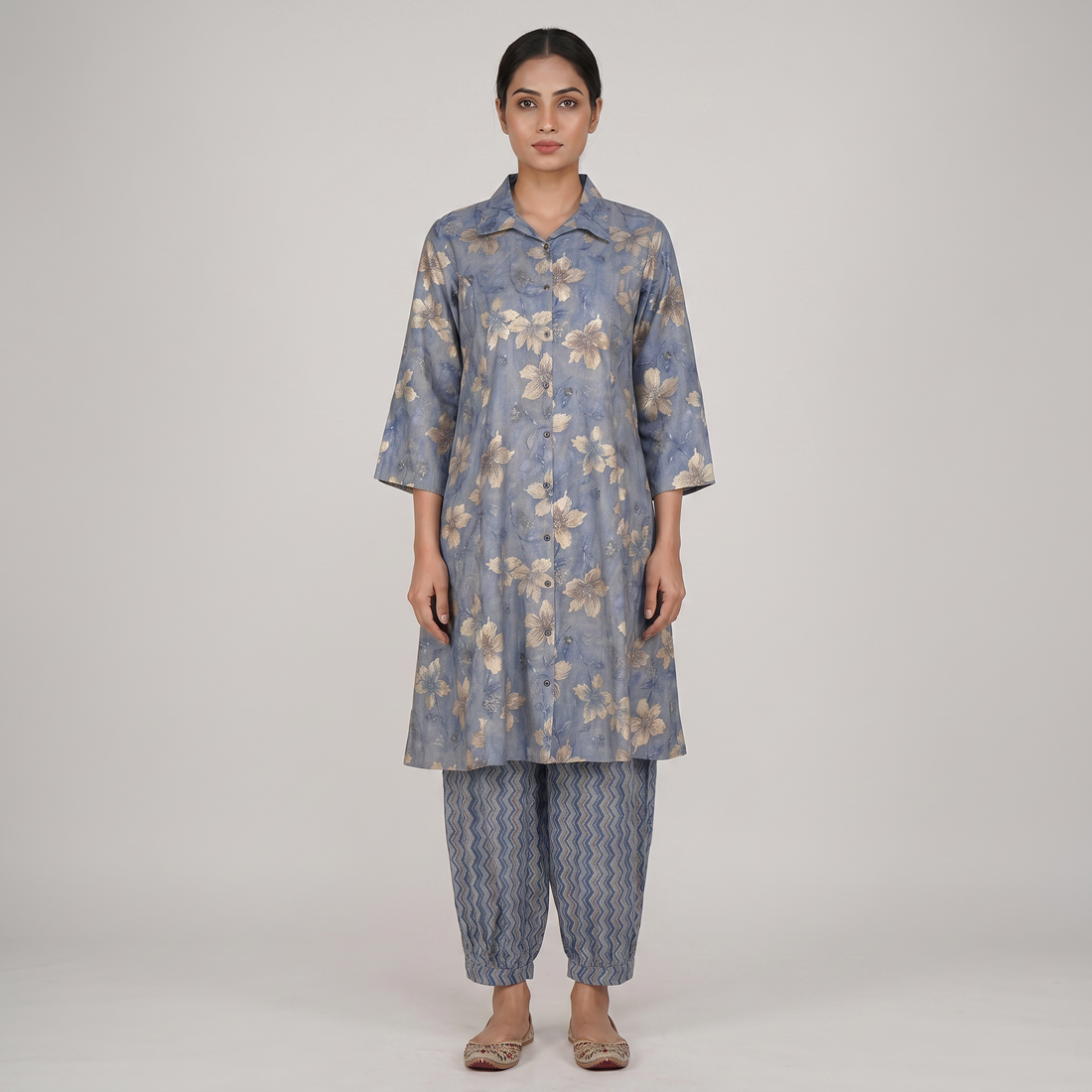 Printed Straight Kurta with Pant Set