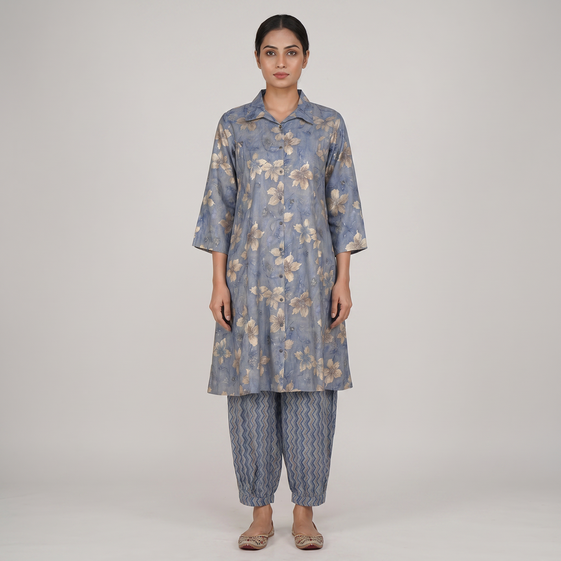 Printed Straight Kurta with Pant Set