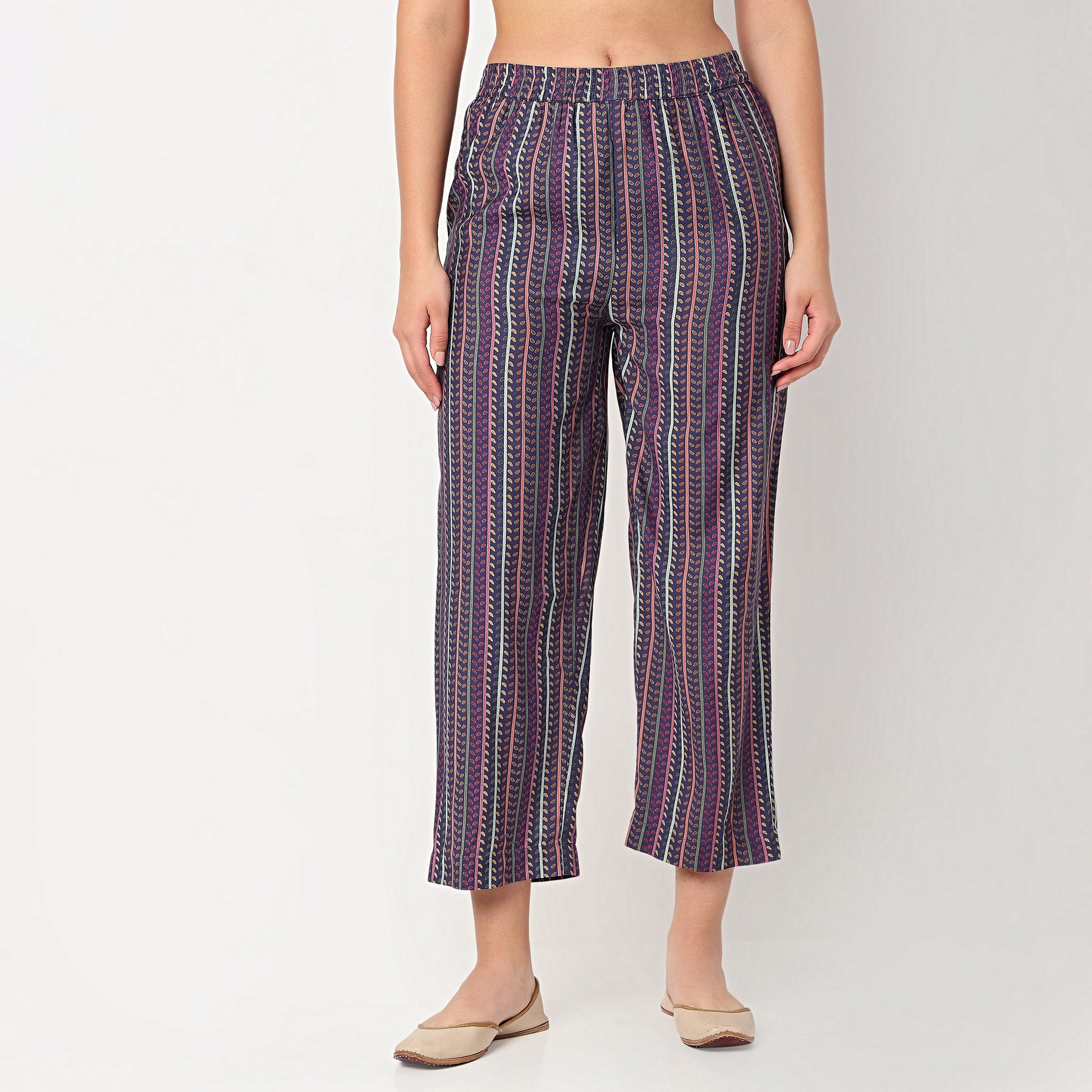 V-Neck Printed Kurta with Pant Set