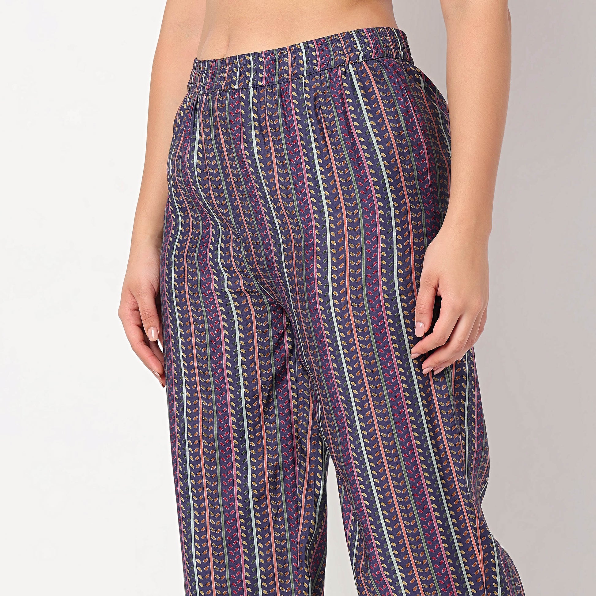 V-Neck Printed Kurta with Pant Set