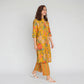 Viscose Muslin Printed Three-Fourth Sleeve Kurta with Pant Set