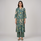 Printed V-Neck Kurta with Pant Set