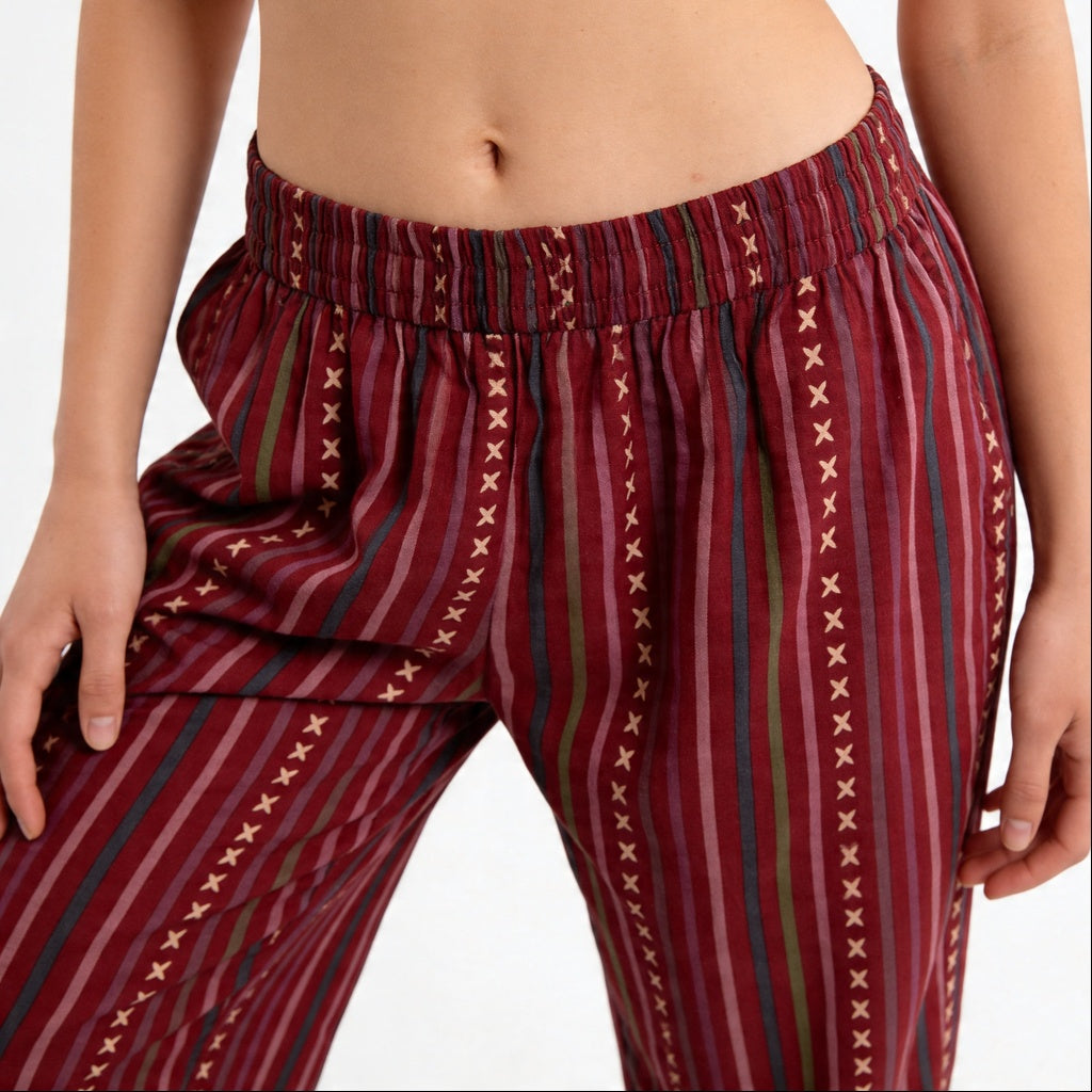 Printed V-Neck Straight Kurta with Pant Set