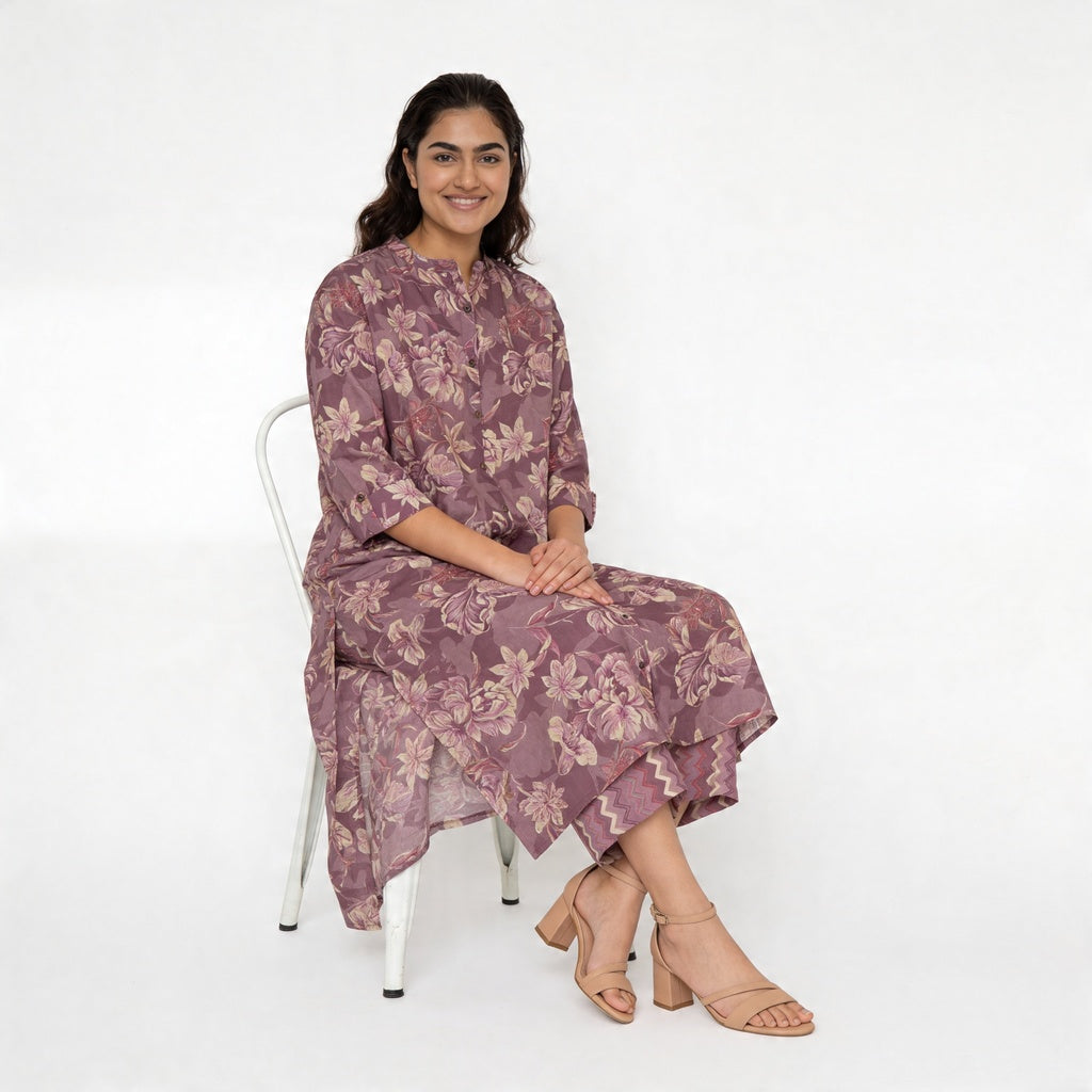 Printed Straight Kurta with Pant Set