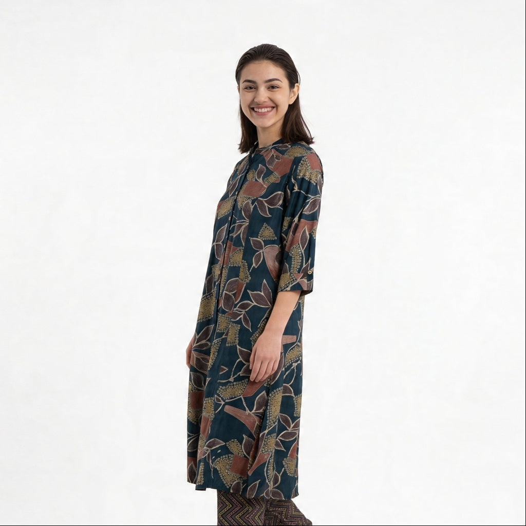 Printed Straight Kurta with Pant Set