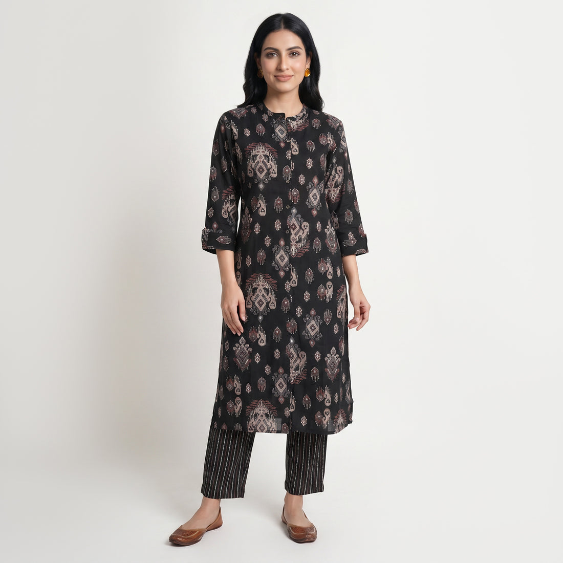 Printed Flared Kurta with Pant Set