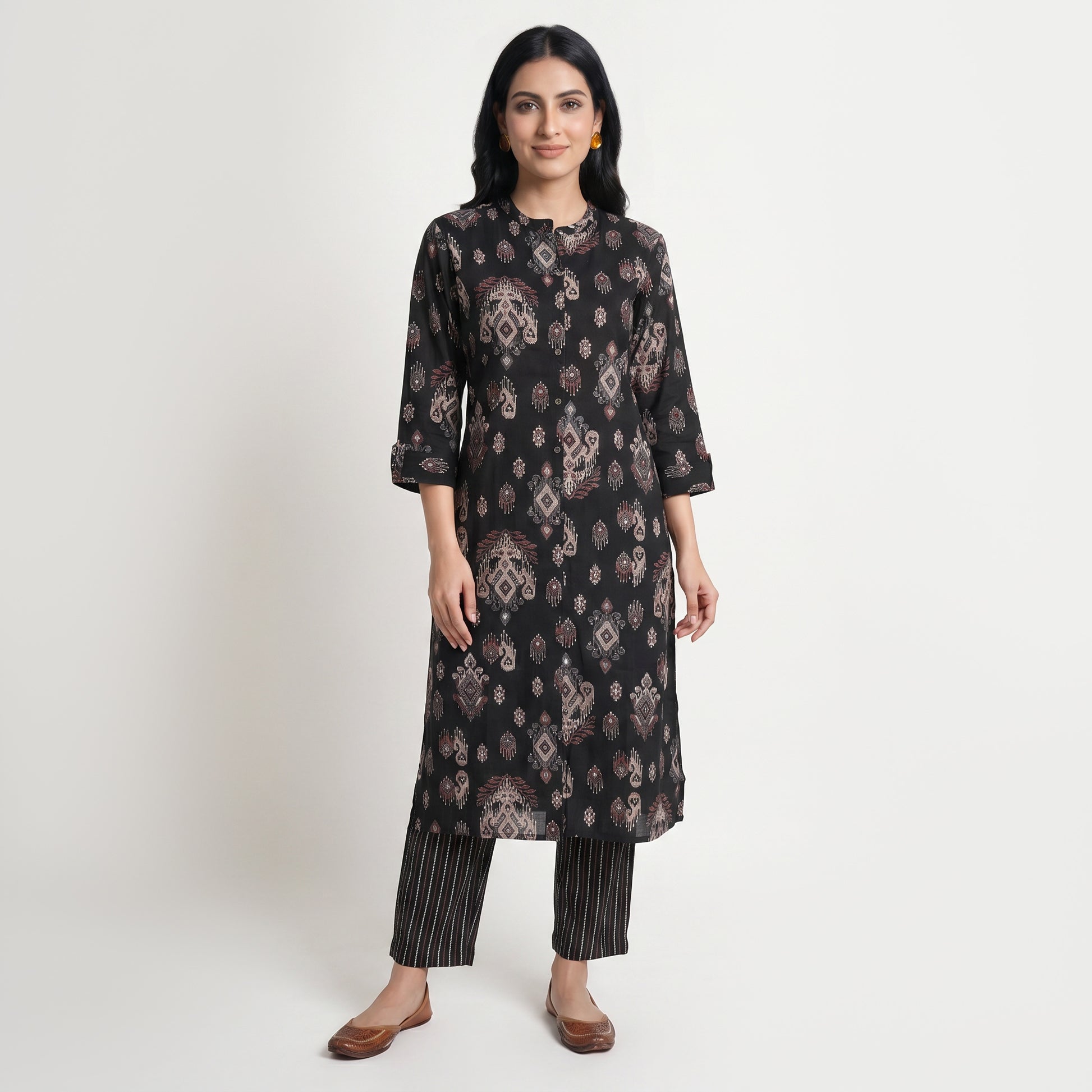 Printed Flared Kurta with Pant Set