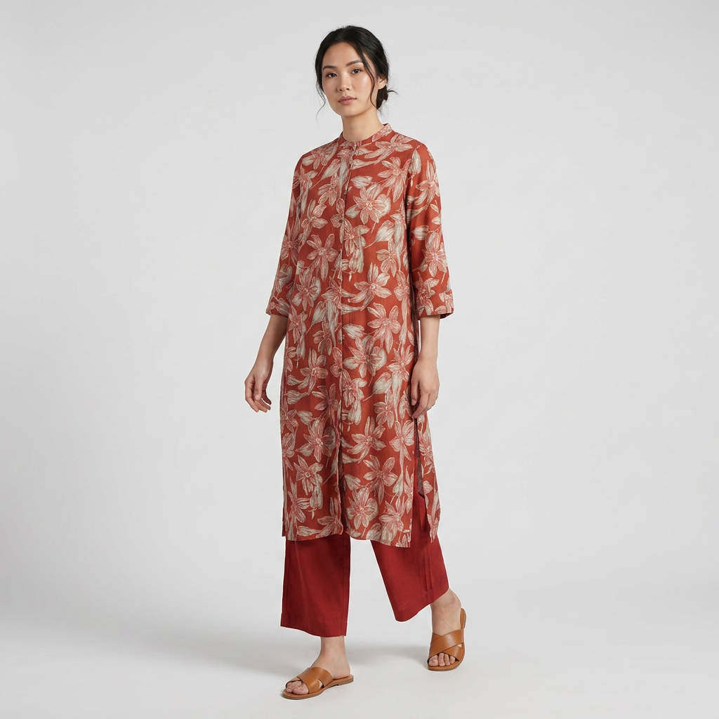 Printed Flared Kurta with Pant Set
