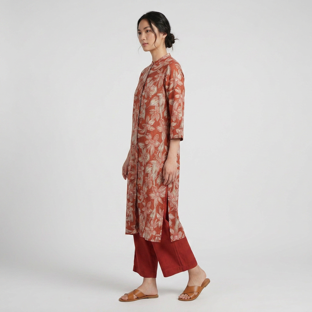 Printed Flared Kurta with Pant Set