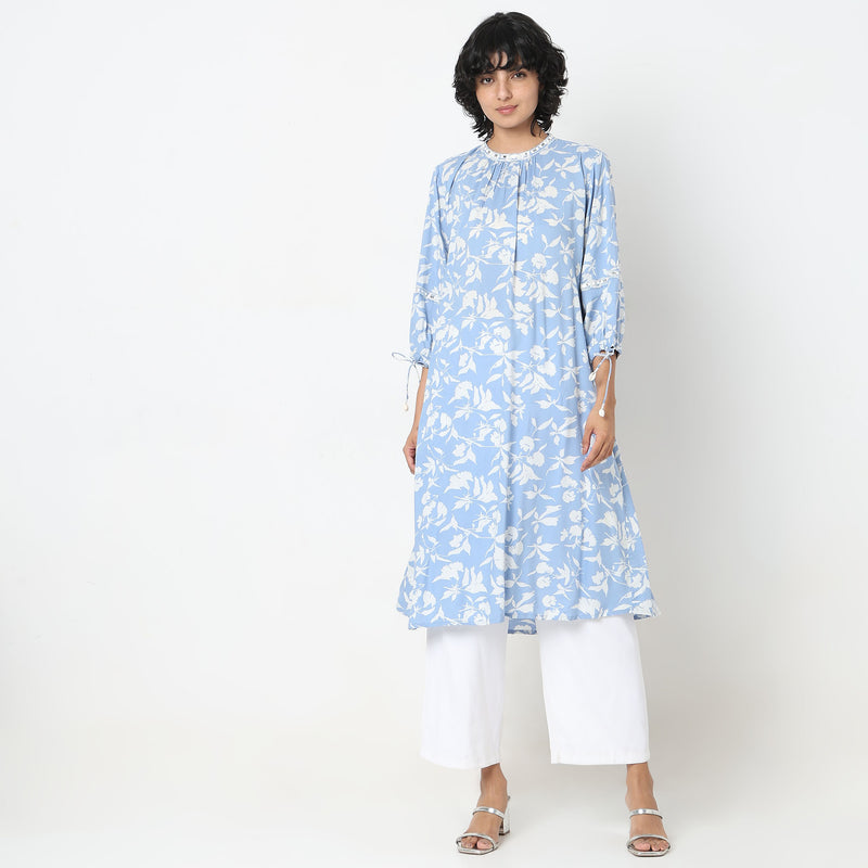 Straight Fit Printed Kurta