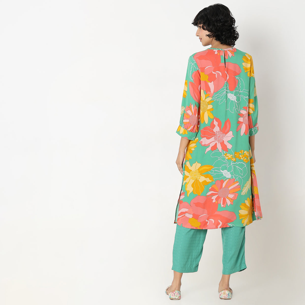 Flare Fit Printed Kurta