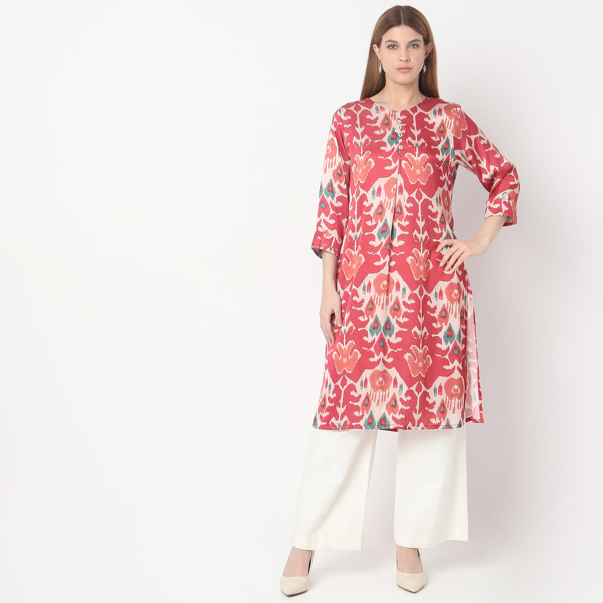 Flare Fit Printed Kurta