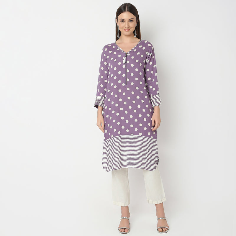 Straight Fit Printed Kurta