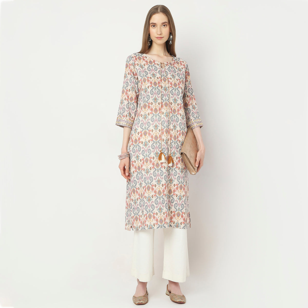 Flare Fit Printed Kurta