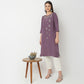 Flare Fit Embroidered A-Line Kurta