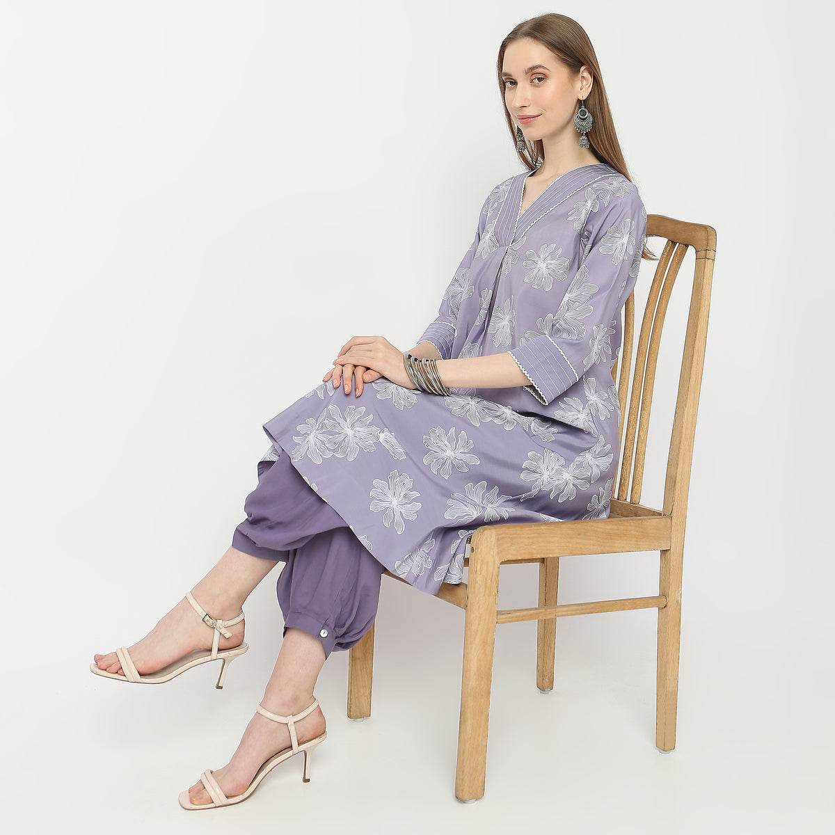 Flare Fit Printed Kurta