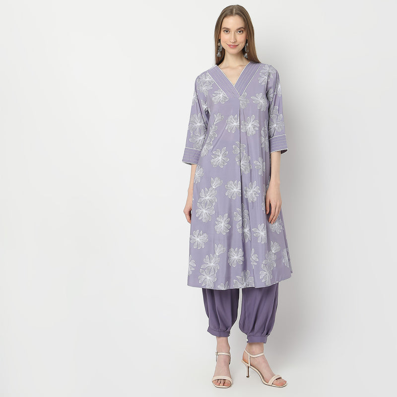 Flare Fit Printed Kurta