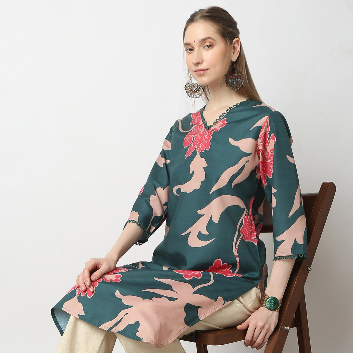 Flare Fit Printed Kurta