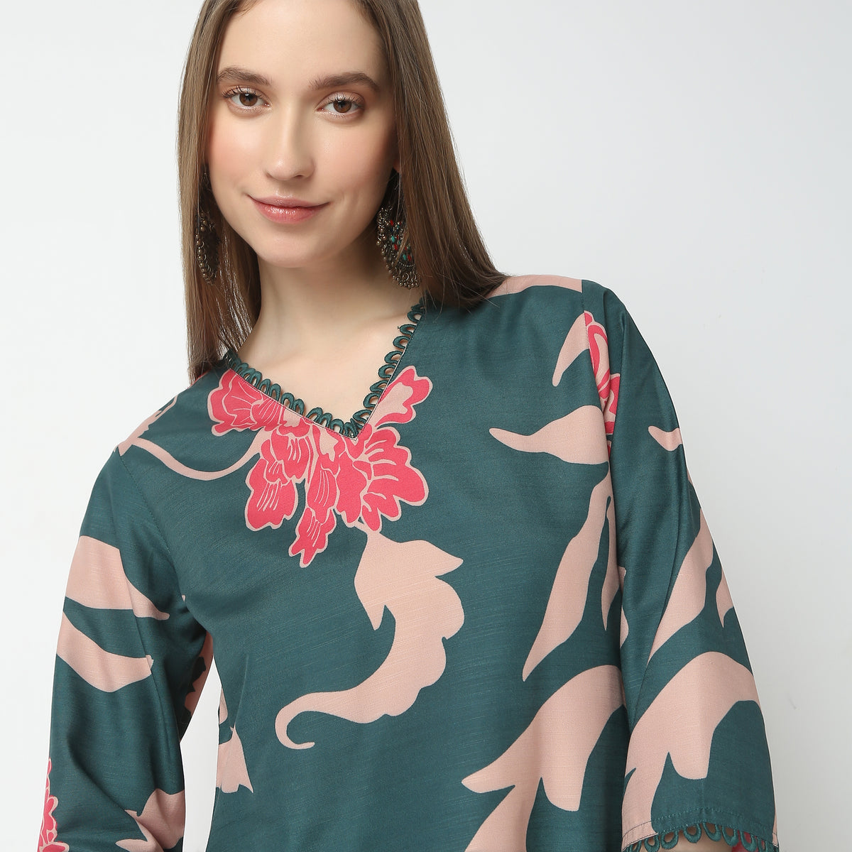 Flare Fit Printed Kurta