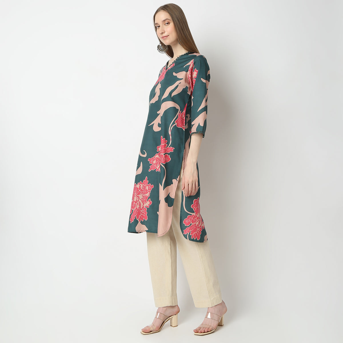 Flare Fit Printed Kurta