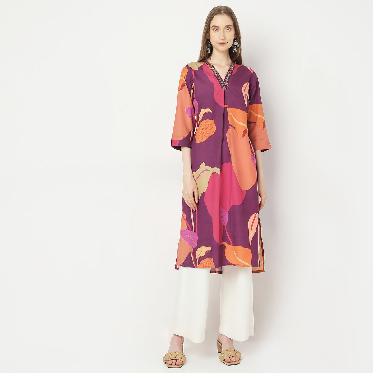 Flare Fit Printed Kurta