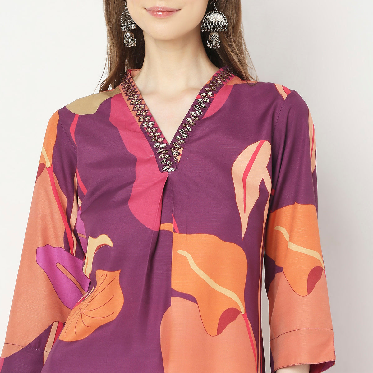 Flare Fit Printed Kurta