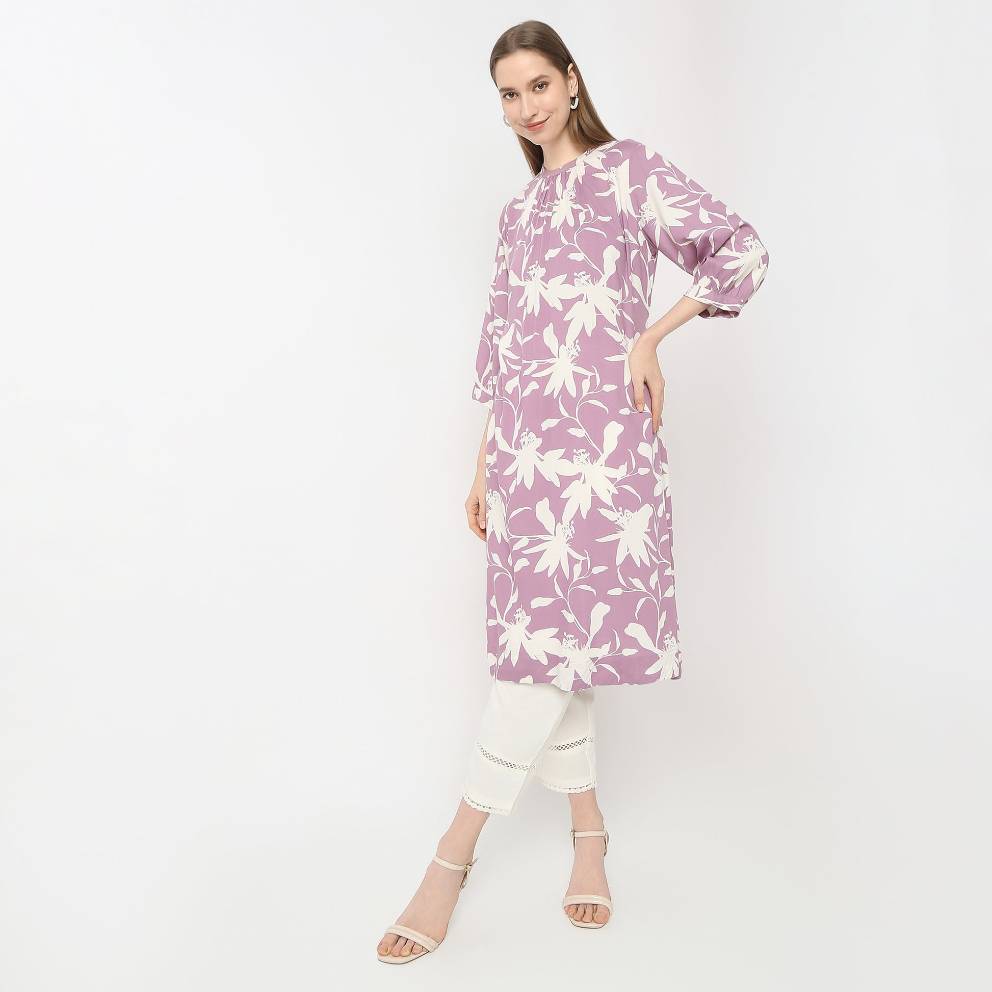 Flare Fit Printed Kurta