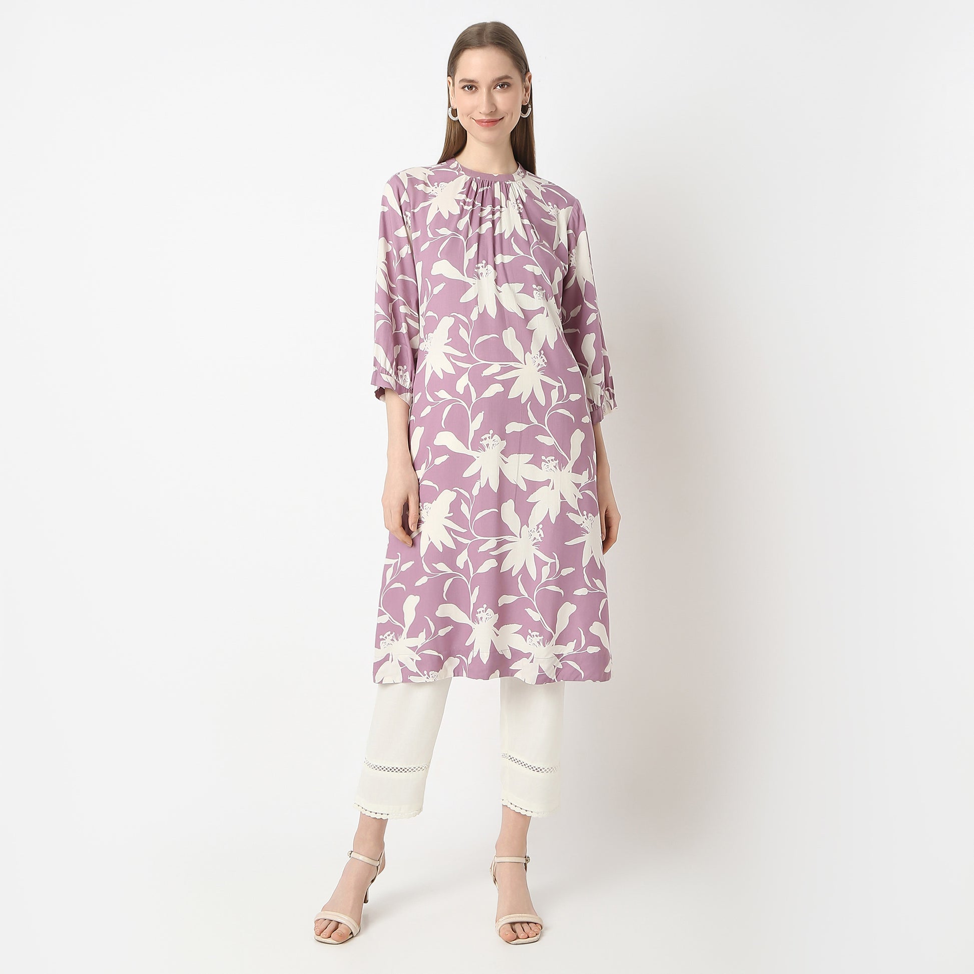 Flare Fit Printed Kurta