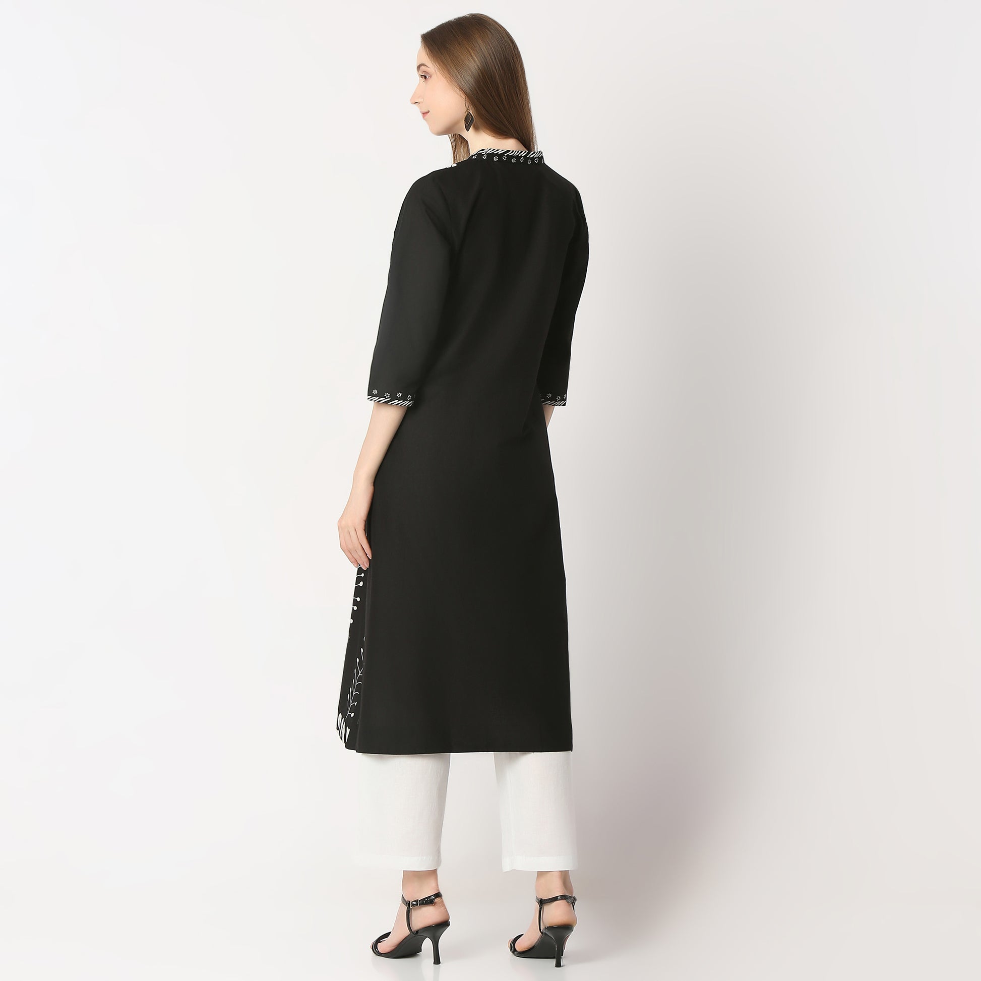 Flare Fit Printed Below Knee Kurta