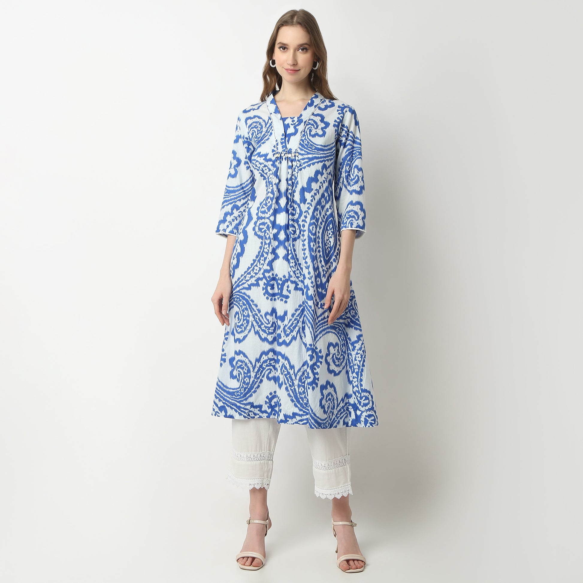 Flare Fit Printed Kurta
