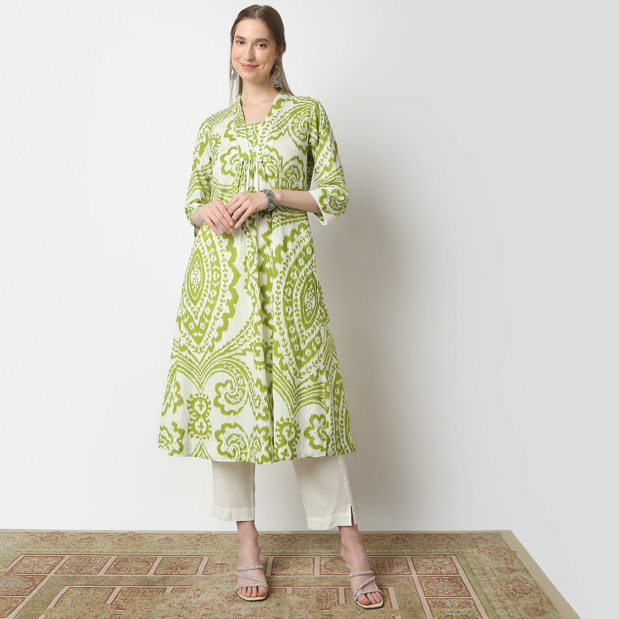 Flare Fit Printed Kurta