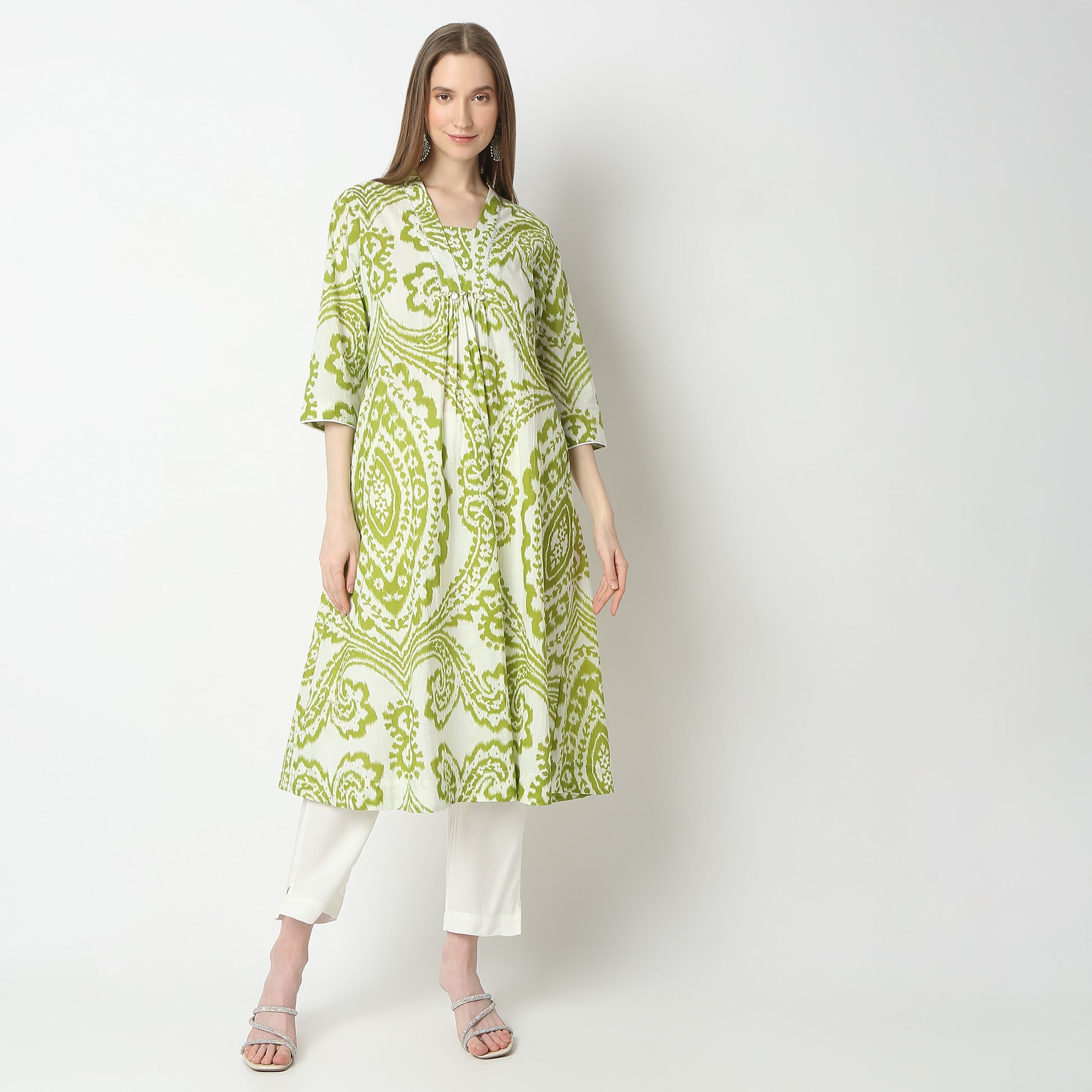 Flare Fit Printed Kurta