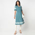 Buta Print Side Pleated Kurta