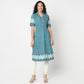 Buta Print Side Pleated Kurta