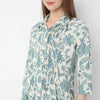 Printed Below Knee Shirt Collar Flared Kurta