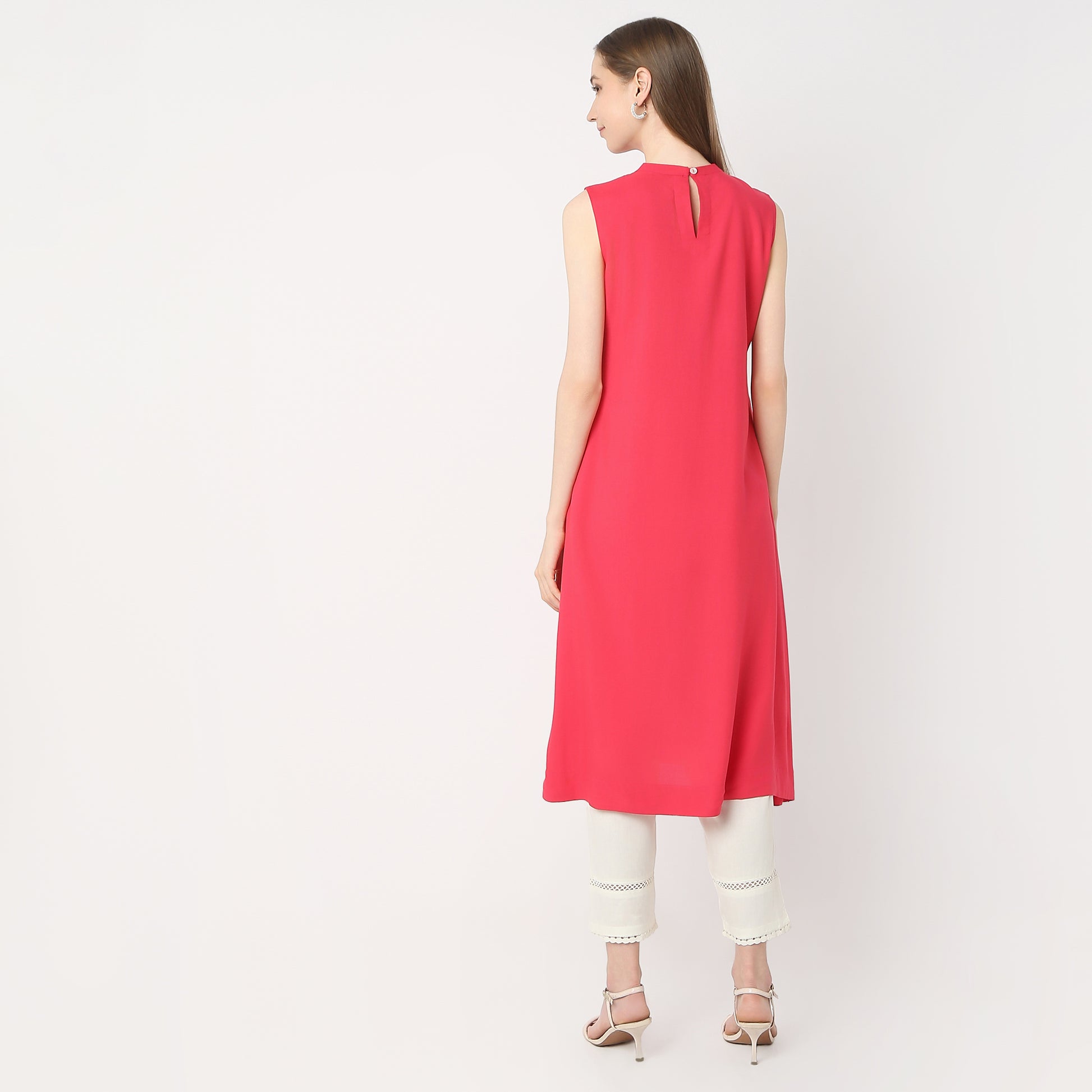 Flare Fit Embroidered Kurta