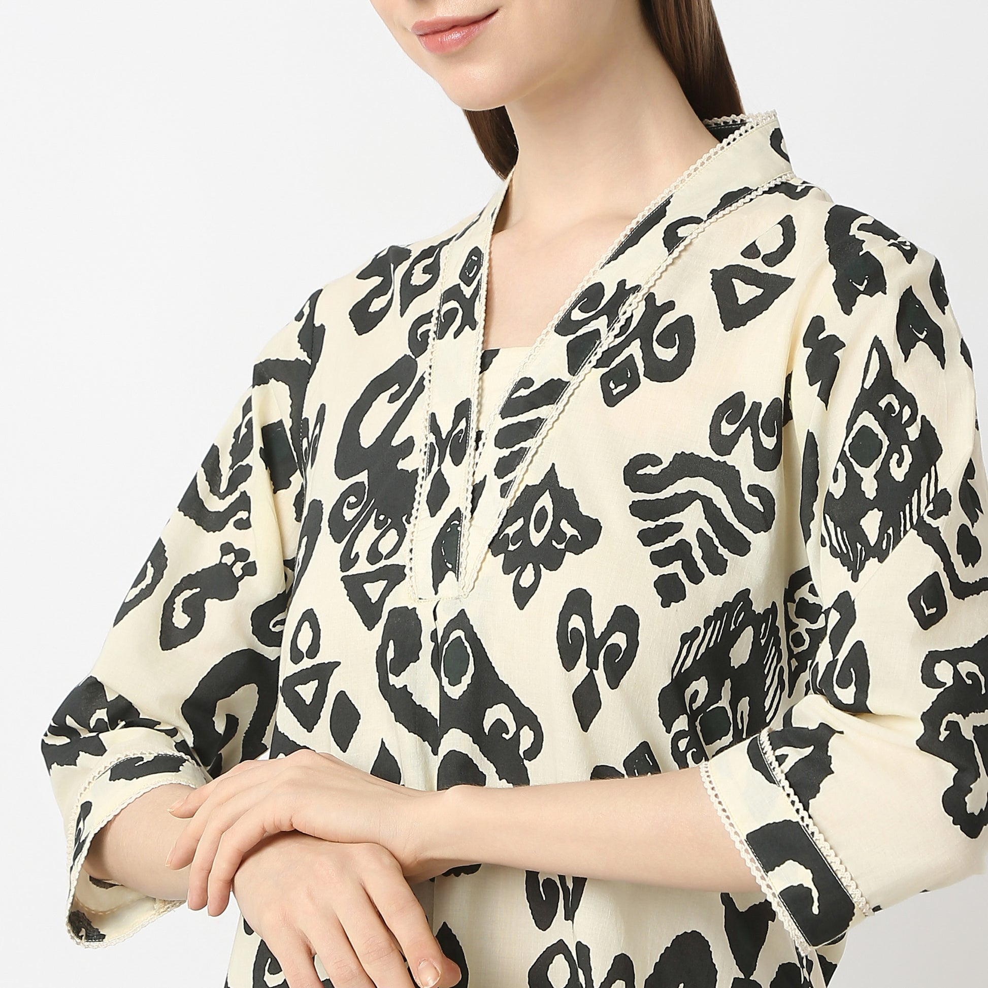 Flare Fit Printed Kurta