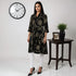 Printed Shirt Collar Flared Kurta