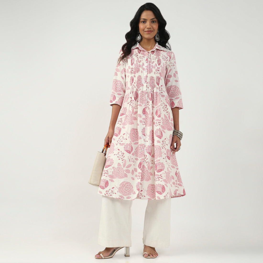 Cotton Printed Flared Kurta