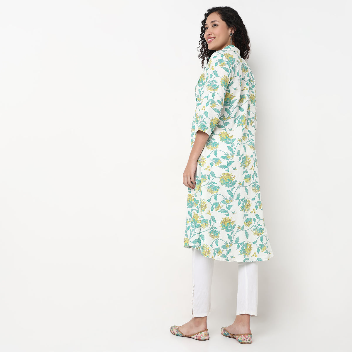 Cotton Printed Flared Kurta